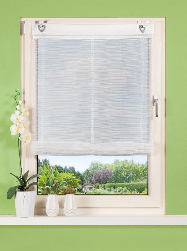 Roller blinds with Window hook thin Stripes white 80x140cm eBay